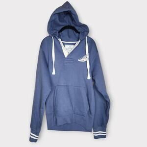 NEW Cuffy's Cape Cod Embroidered Sailboat Hoodie Blue White Men's Small